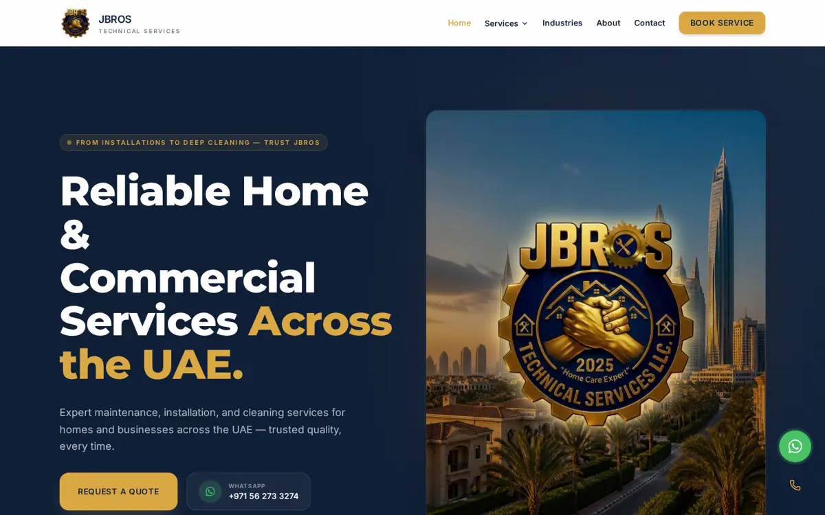 jbros.ae website designed by Imperium Global Media