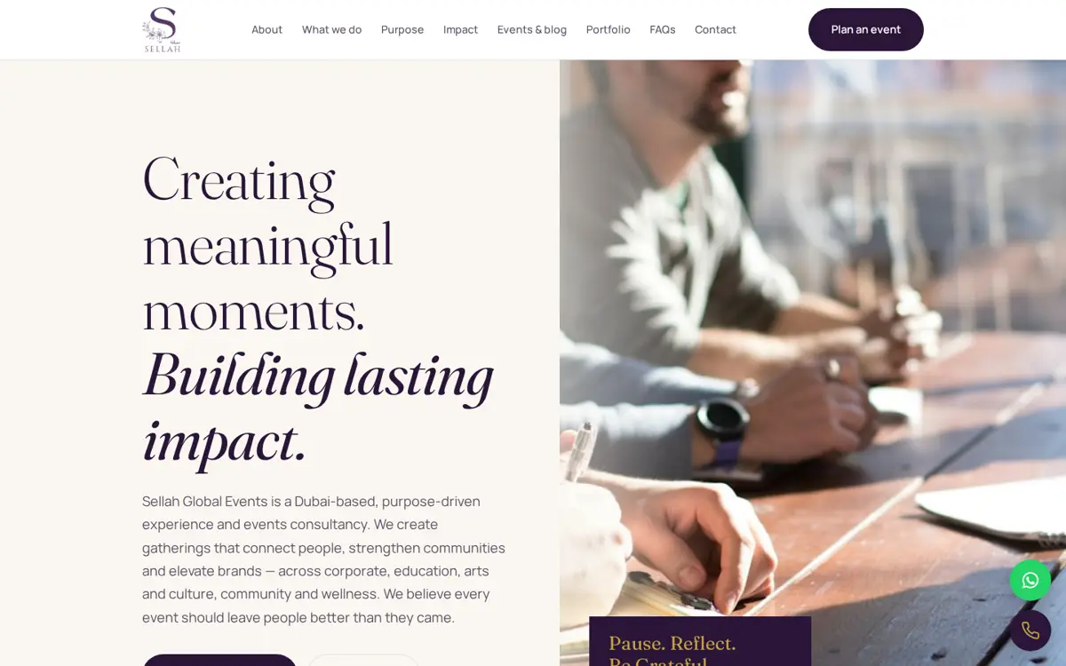 sellahglobalevents.com website designed by Imperium Global Media