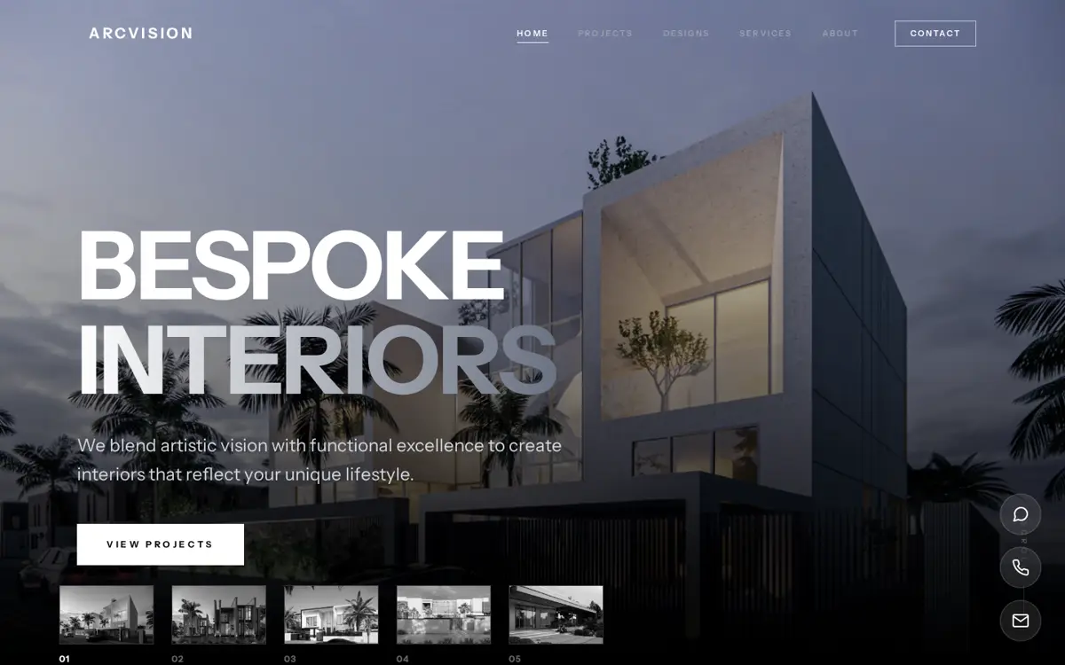 archvisionstudio.ae website designed by Imperium Global Media