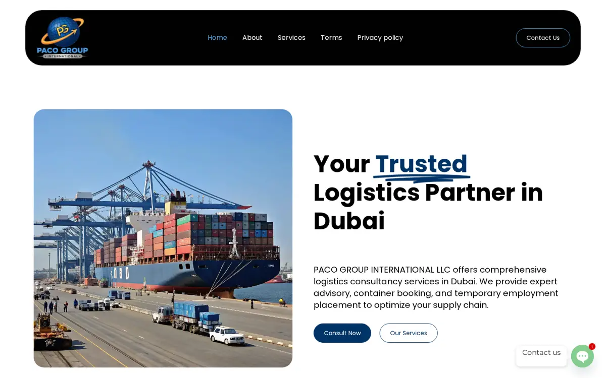 pacogroup-international.com website designed by Imperium Global Media