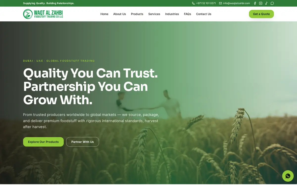 waqtalzahbi.com website designed by Imperium Global Media