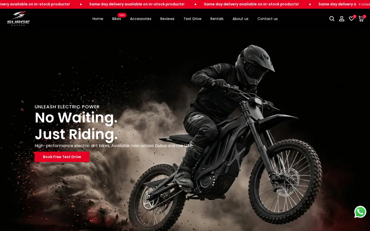 surgemotors.ae website designed by Imperium Global Media