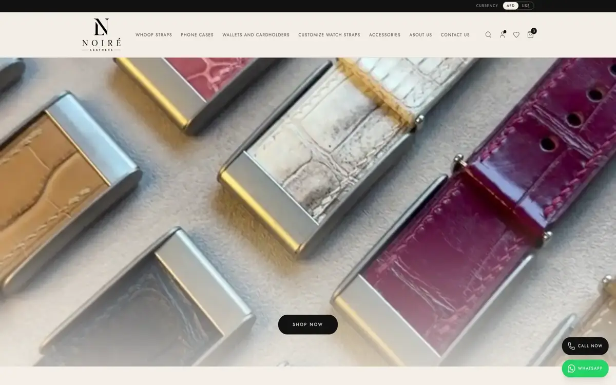noireleathers.com website designed by Imperium Global Media