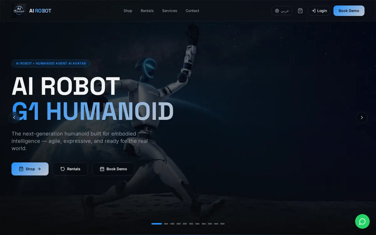 ai-robot.ae website designed by Imperium Global Media