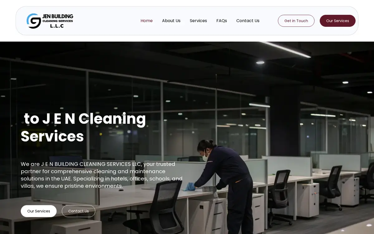 jencleaning.com website designed by Imperium Global Media