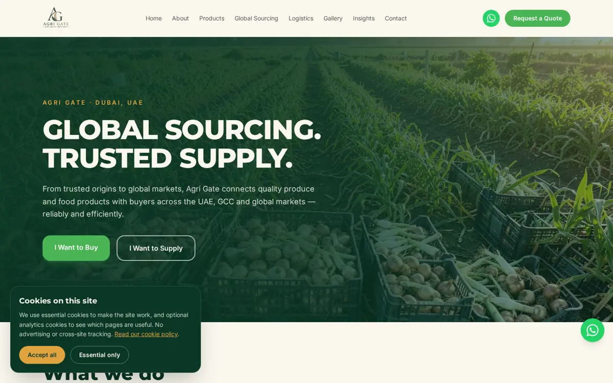 agrigate.ae website designed by Imperium Global Media