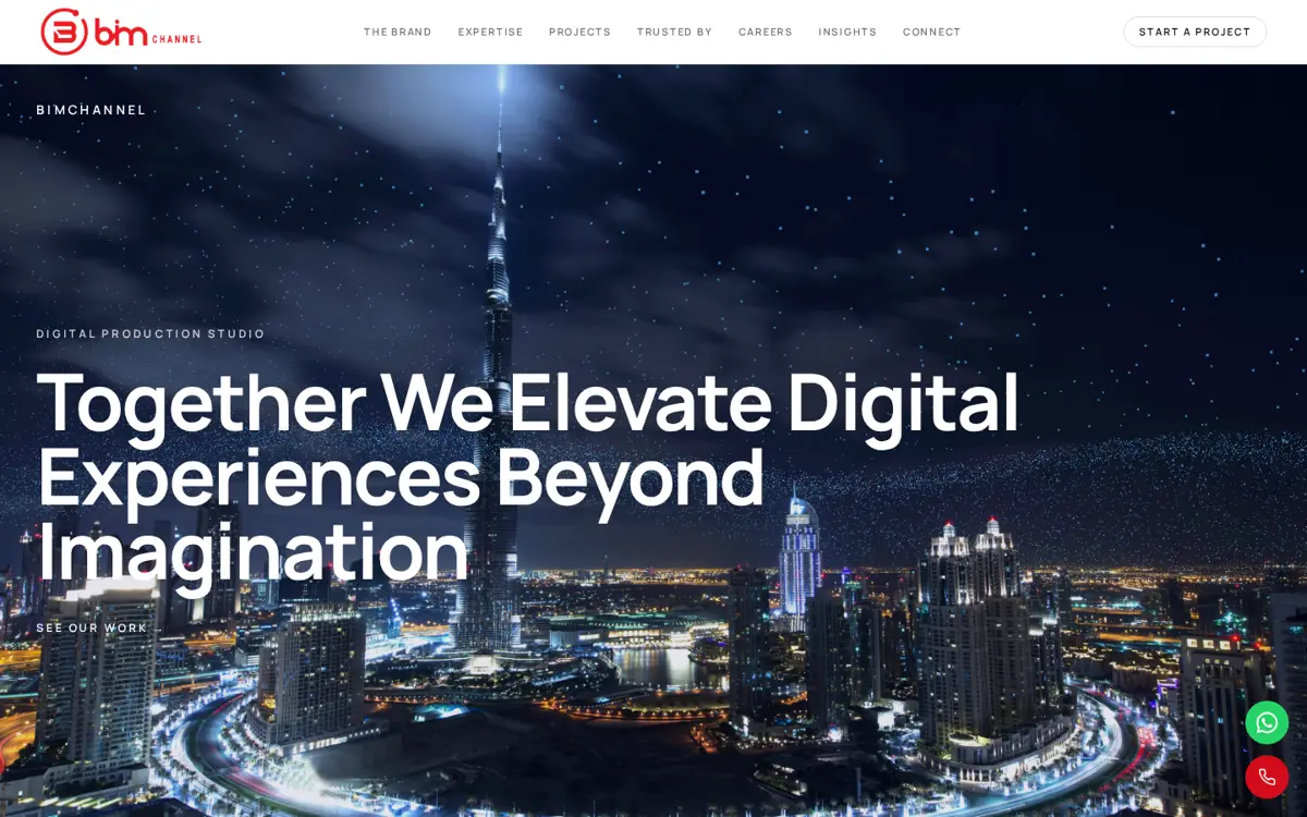 bimchannel.ae website designed by Imperium Global Media