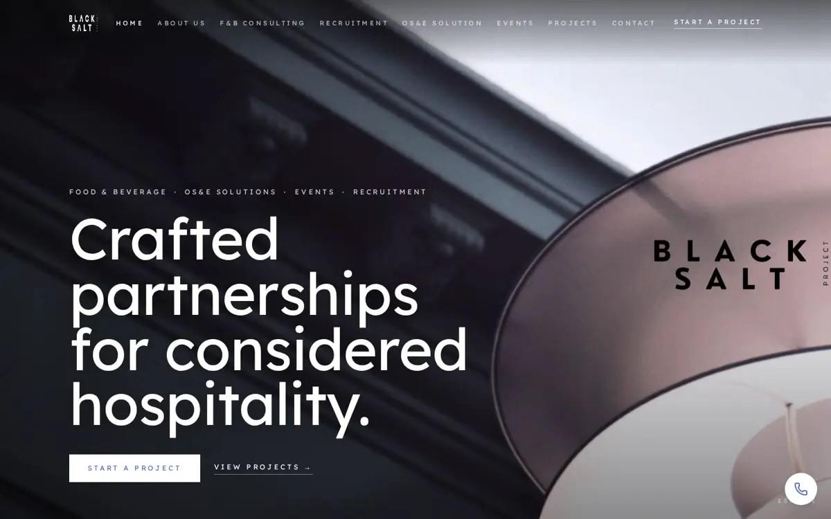 blacksaltprojects.ae website designed by Imperium Global Media