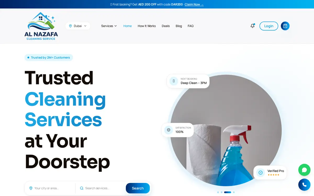 alnazafaservice.com website designed by Imperium Global Media